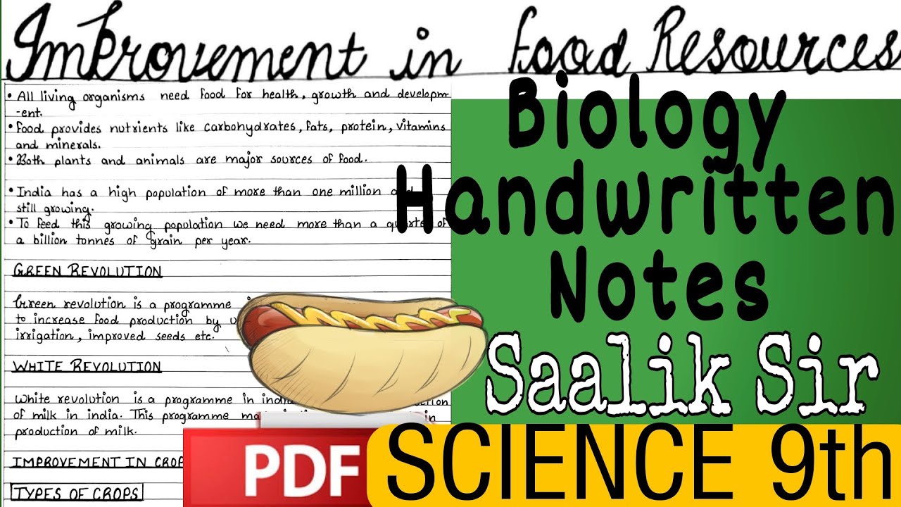 Improvement In Food Resources Handwritten Notes Pdf Class 9th Science improvement-in-food-resources-handwritten-notes-pdf-class-9th-science