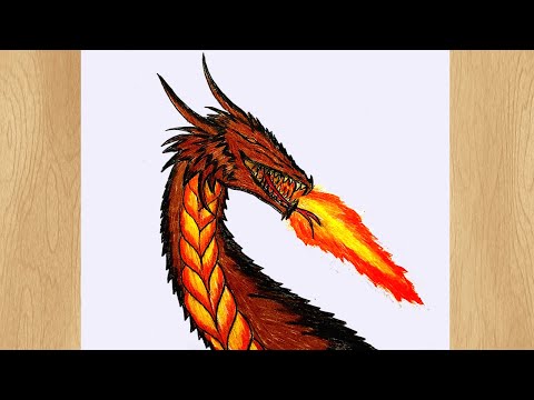 Lets Draw a FIRE DRAGON  FANTASY ART FRIDAY  YouTube