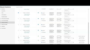 MyLab: Change Settings For Multiple Assignments at Once