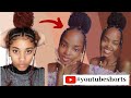 Spice Up Your Basic Bun| Top Knot Bun Hairstyle on type 4 hair| #youtubeshorts #shorts