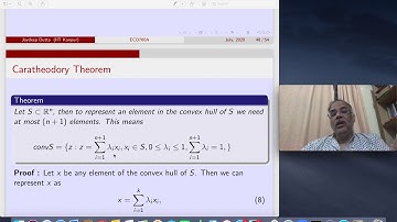 ECO760A : Mathematical Analysis for Economists: Lecture 11a: Convex Hull and Caratheodory Theorem