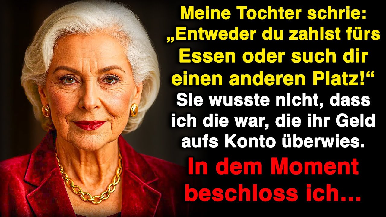 Meine Tochter hat das Essen berechnet, sie wusste nicht, dass ich ihr Leben bezahlt habe! Also ich..