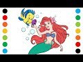 Ariel The Little Mermaid Coloring Pages For Kids | Digital Coloring