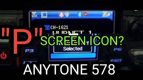 Anytone 578-What is the "P" Screen Icon ?
