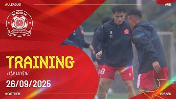 Thầy trò HLV Lê Huỳnh Đức tập nhẹ trước ngày thi đấu với Sông Lam Nghệ An