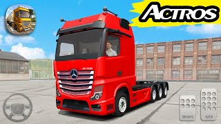 Euro Truck Evolution Simulator #16 | 8x6 Mercedes Actros Mirror Cam Double Container | ETS2 Mobile