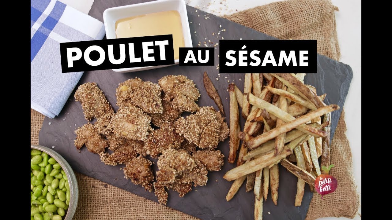 POULET AU SÉSAME 🐓croquettes de poulet au four la petite bette - YouTube
