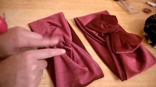 إصنعي نوعين من ربطة الشعر (باندان) ببقايا القماش في دقائق لبناتك