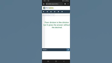 Python lesson 5: Floor division