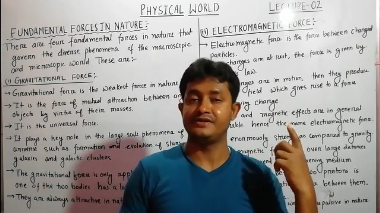 Fundamental Forces in Nature : Physical World : Lecture - 02