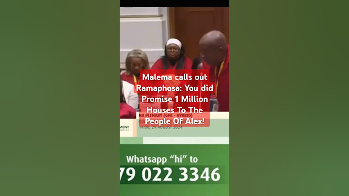 Malema confronts Ramaphosa: Stop lying about Alexandra! #malema #ramaphosa