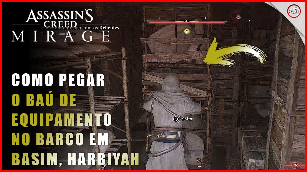 Miniatura do vídeo AC Mirage, Como pegar o baú de Equipamento no barco em Basim, Harbiyah #1/6 | Super-Dica