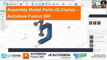 Assembly Model Parts (G-Clamp) – Autodesk Fusion 360