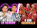 6 red criminals challenge me and my brother for 2 vs 6 clash squad battle   garena free fire