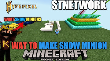 EASY WAY TO MAKE SNOW MINION IN STNETWORK|| #satnetwork #wenpixel #craftersmc #hypixel