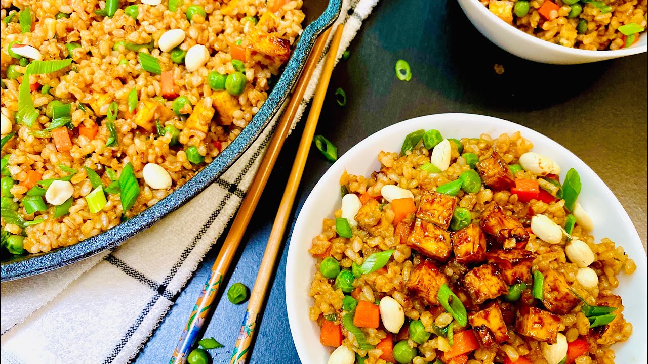 Vegan Tofu Fried Rice using Brown Rice YouTube