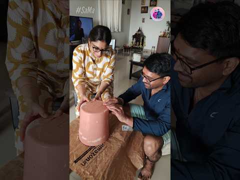 మా hand casting మా ఇంట్లో🫶 #sama #sandramahesh #madforeachother #entertainment #love