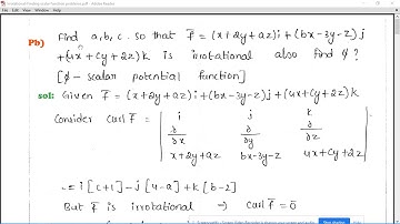 Curl -Finding scalar function-video 5  by sk abdul shakeer