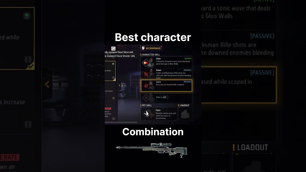 The PERFECT Sniper Character Combo in Free Fire | Skyler + Rafael Meta! 💀☠️