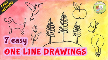 ONE - LINE DRAWINGS FOR KIDS |  Easy Step-by-Step Drawing Tutorial for Kids