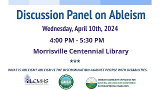 Discussion Panel on Ableism