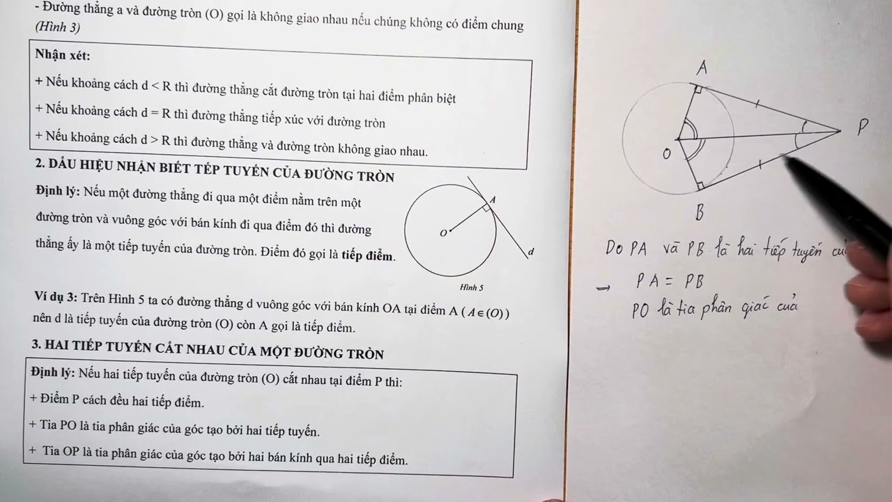 BÀI GIẢNG TOÁN 9: Vị trí tương đối của đường thẳng và đường tròn