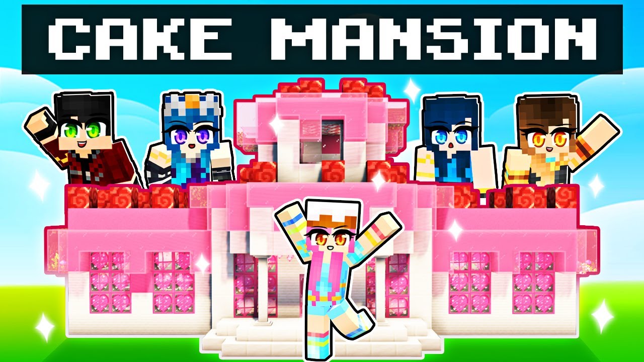 Building a CAKE MANSION in Minecraft!