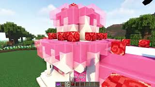 Building a CAKE MANSION in Minecraft!