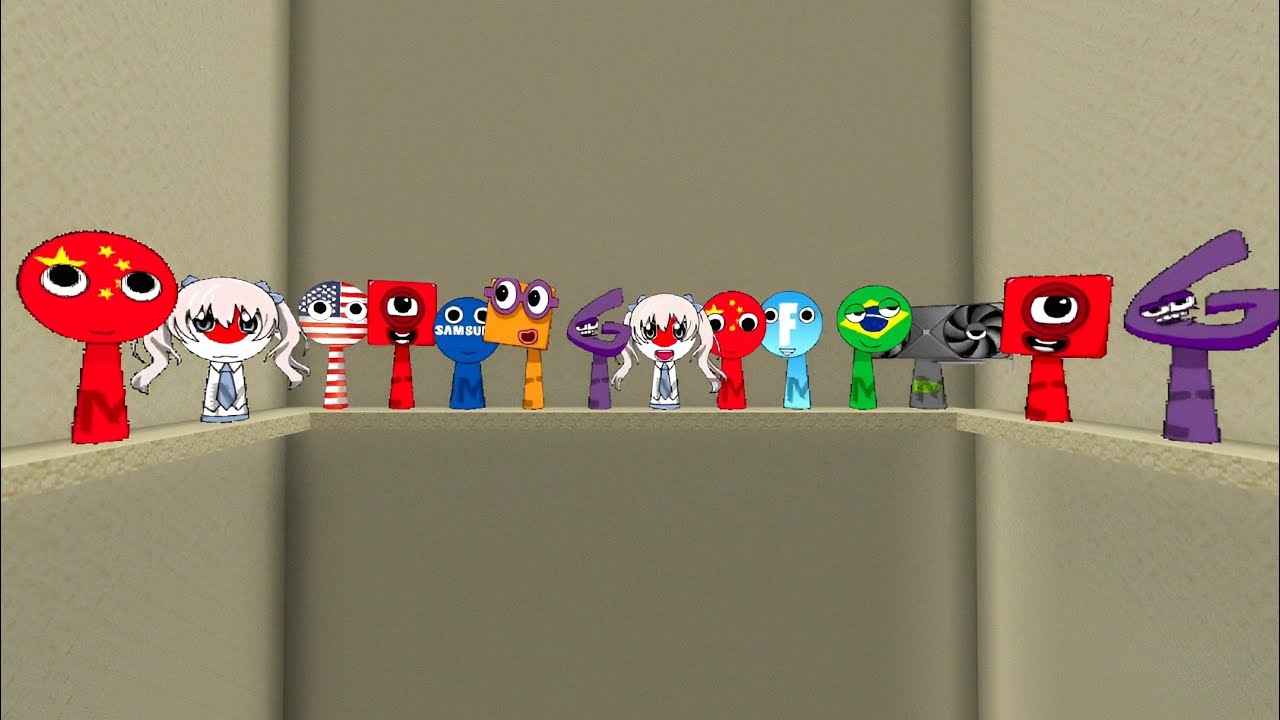 My sprunki oc part 13 in maze in Minecraft pe