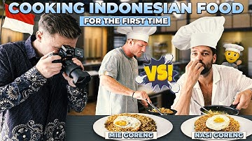 Brits try cooking Indonesian Food For The First Time! (Nasi Goreng, Mie Goreng, Es Teler)