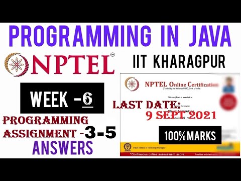 PROGRAMMING IN JAVA ||WEEK-6||PROGRAMMING ASSIGNMENTS ||NPTEL||JULY-2021