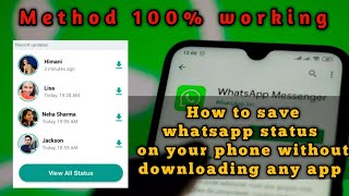 How to save whatsapp status on your phone without downloading any app in 2020(100 % working) screenshot 4