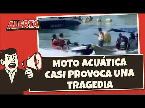 The moment a jet ski crashed into a boat in Cholón