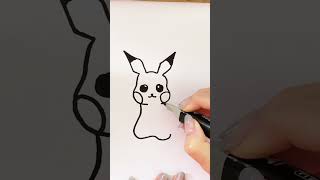 #Draw #Pikachu So Easy ⚡ Draw Along! #Shorts #Pokemon