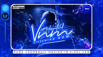 Pubg Live Stream Thumbnail Making In Pixel lab ( Without Ps Touch ) | Bgmi Thumbnail Making Android