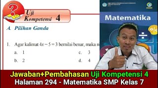 Uji Kompetensi 4 Halaman 294 Matematika Smp Kelas 7 Buku Kurikulum 2013 Youtube