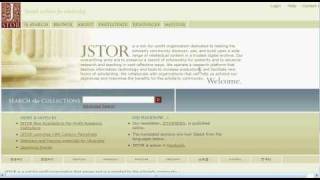 Celebrity Database Tutorial- JSTOR Profile
