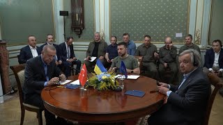 Ukraine: Erdogan, Zelensky and Guterres begin meeting in Lviv | AFP