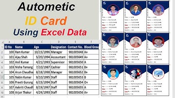 Creating Automatic Multiple ID Cards in Nepali: Word & Excel Tutorial | Advance Excel