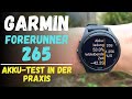 Garmin Forerunner 265 Akku Test in deutsch