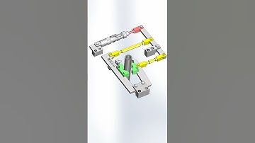symmetrical clamping#mechanism#machine #solidworks