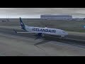 Landing B737MAX9 in Keflavik airport (BIKF) and taxi to the gate in X-plane 11