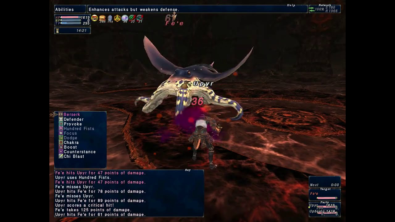 ffxi mnk/war solo up in arms(no healing meds)