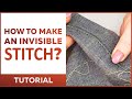 How to hand stitch the hem of the garment? Master class from Irina Paukshte. invisible stitch.