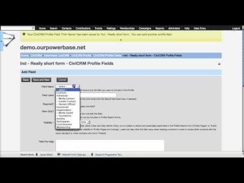 PowerBase - Create a Data Entry Form (profile)