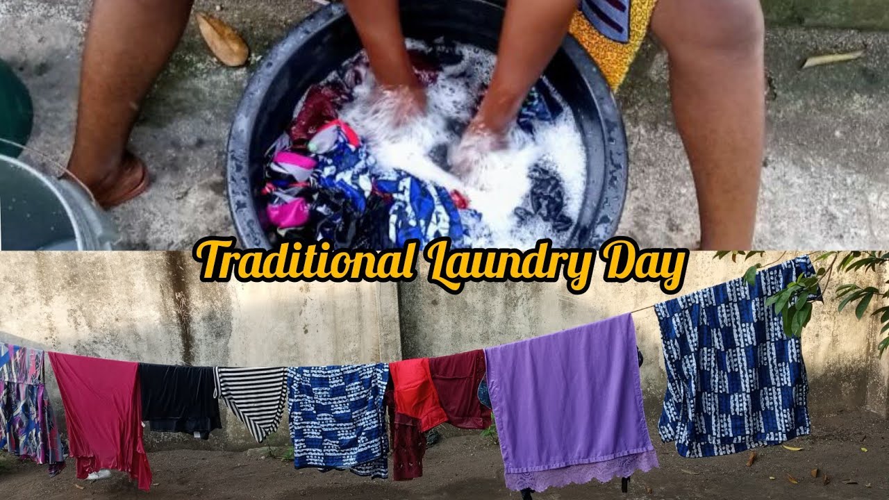Traditional African Village Morning Laundry Routine | Hand Washing Clothes