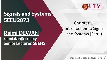 Week 1: Part 1: Introduction to Signals, Types of Signals (SEEU2073-04)