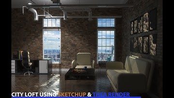 SketchUp Pro 2018 + Thea Render 2.0 Living Room