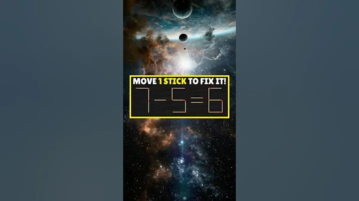 Tricky Matchstick Puzzle! One Move Solution!