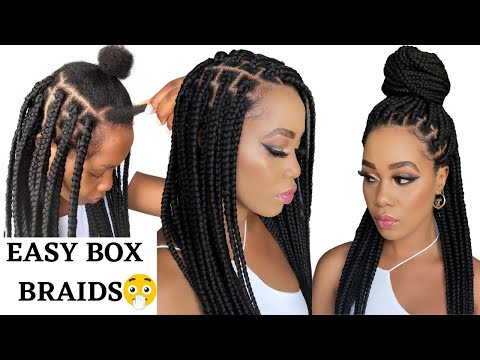 🔥 EASY BOX BRAIDS / RUBBER BAND METHOD / TENSION FREE /Protective Styles  /Tupo 
